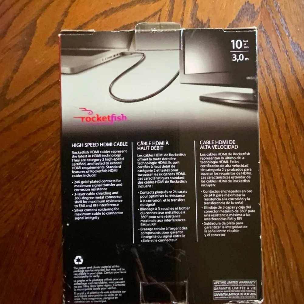 Rocketfish High Speed Cable 10ft